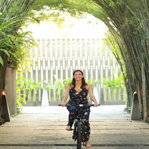 Bali Honeymoon Packages The Elysian Seminyak Woman Cycling