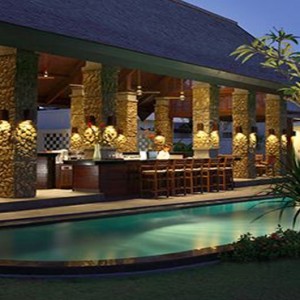 Bali Honeymoon Packages The Samaya Seminyak Restaurant Exterior At Night