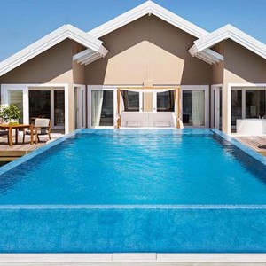 Lux South Ari Atoll - Luxury Maldives Honeymoon Packages - Temptation Pool Water Villa pool exterior