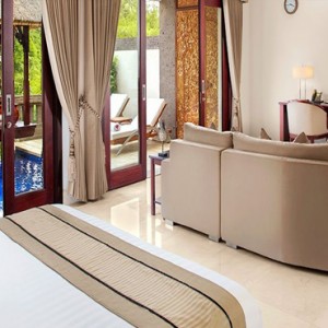 Luxury Bali Honeymoon Packages Viceroy Bali Deluxe Terrace Pool Villa Bedroom1