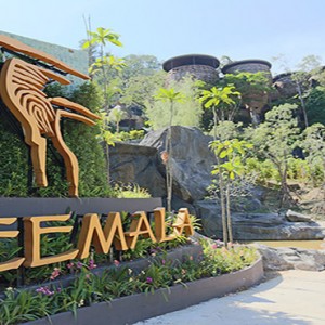 Keemala Phuket - luxury Thailand Honeymoon Packages - Front entrance with sign