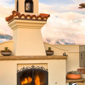 fireplace - Kimpton canary Hotel Santa Barbra - Luxury Los Angeles Honeymoon Packages