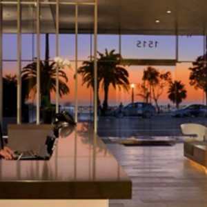 lobby 2 - the shore hotel santa monica - luxury los angeles honeymoon packages