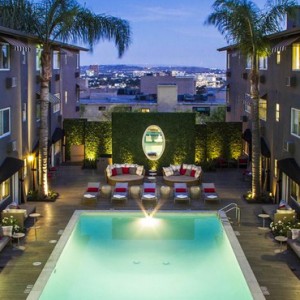 Los Angeles Honeymoon Packages Grafton On Sunset Hollywood Pool 3