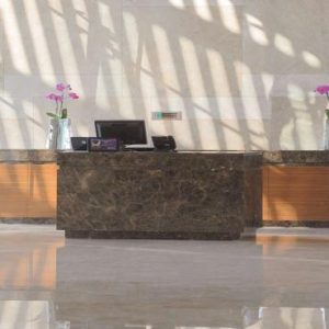 Abu Dhabi Honeymoon Packages Radisson Blu Hotel, Abu Dhabi Yas Island Reception Desk