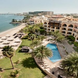 Abu Dhabi Honeymoon Packages Shangri La Hotel Qaryat Al Beri Aerial View