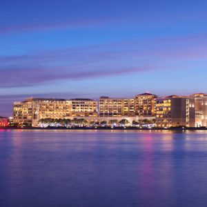 Hotel Exterior At Night The Ritz Carlton Abu Dhabi, Grand Canal Abu Dhabi Honeymoon Packages