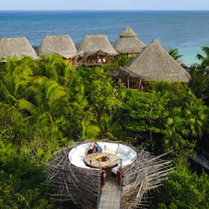 Mexico Honeymoon Packages Azulik Resort And Spa Aerial View Of Kin Toh