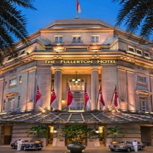 Singapore Honeymoon Packages Fullerton Hotel Front Hotel Entrance