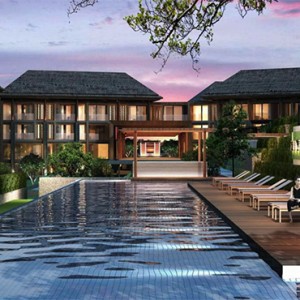 Bali Honeymoon Packages Hotel Indigo Bali Seminyak Beach Pool Exterior At Night