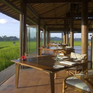 Bali Honeymoon Packages The Chedi Club Tanah Gajah, Ubud The Restaurant View