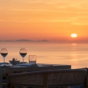 Greece Honeymoon Packages Canaves Oia Epitome Elements Restaurant Sunset Dining