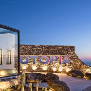 Greece Honeymoon Packages Myconian Utopia Hotel View At Night