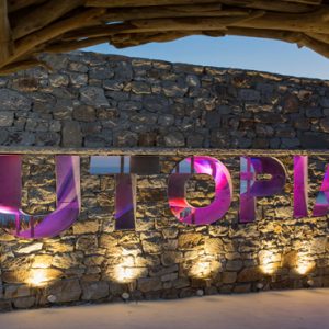 Greece Honeymoon Packages Myconian Utopia Uptopia Sign