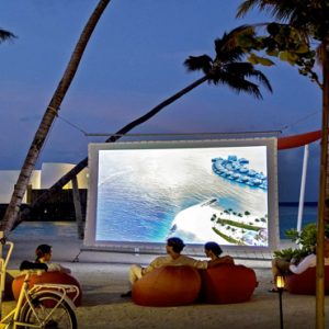 Maldives Honeymoon Packages Jumeirah Maldives Olhahali Island Cinema On Beach Experience