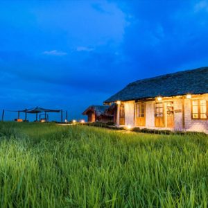 Vietnam Honeymoon Packages Topas Ecolodge Bungalow Exterior At Night