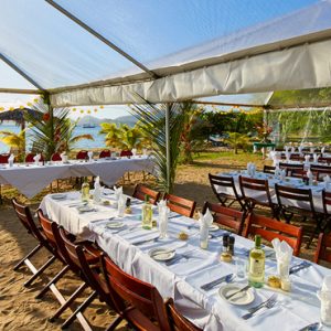 Nevis Honeymoon Packages Oualie Beach Resort Wedding Setup