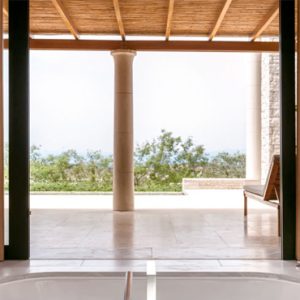 Greece Honeymoon Packages Amanzoe Deluxe Pool Pavilion Bathroom