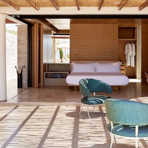 Greece Honeymoon Packages Amanzoe One Bedroom Beach Cabana Bedroom View