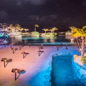 Mexico Honeymoon Packages Hotel Xcaret Resort Beach View At Night