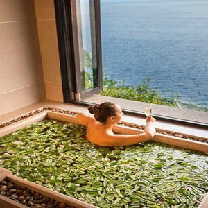 Thailand Honeymoon Packages Paresa Resort Phuket Woman In Spa Bath