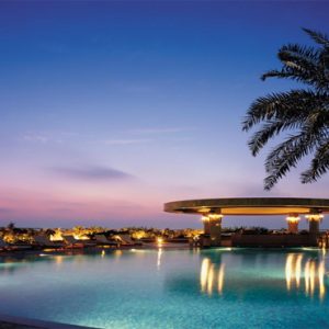 Dubai Honeymoon Packages Shangri La Hotel Dubai Swimming Pool At Night