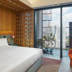 Singapore Honeymoon Packages Oasia Hotel Downtown Club Room Bedroom1