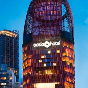 Singapore Honeymoon Packages Oasia Hotel Downtown Hotel Exterior At Night