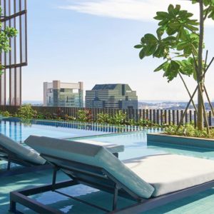 Singapore Honeymoon Packages Oasia Hotel Downtown Sun Loungers