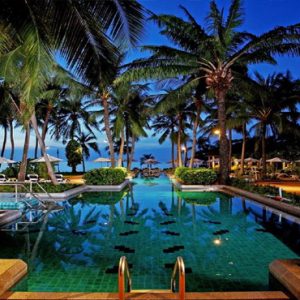 Thailand Honeymoon Packages Centara Grand Beach Resort Samui Pool At Night