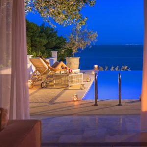 Greece Honeymoon Packages Danai Beach Resort And Villas Pool Views At Night
