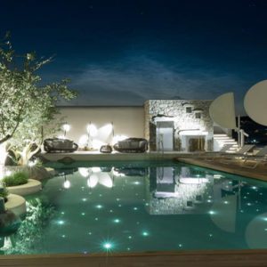 Greece Honeymoon Packages Kensho Ornos Pool At Night1