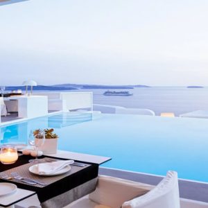 Greece Honeymoon Packages Kirini Santorini Anthos Restaurant Exterior Views