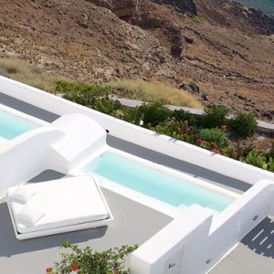 Greece Honeymoon Packages Kirini Santorini Room Pool Aerial View