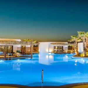 Greece Honeymoon Packages Stella Island Crete Villa Pool At Night