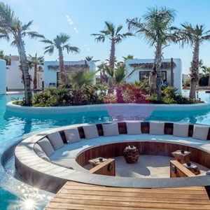 Greece Honeymoon Packages Stella Island Crete Seating Are In Pool