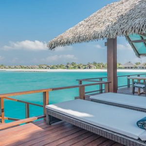 Maldives Honeymoon Packages Heritance Aarah Water Villas Deck And Sun Loungers