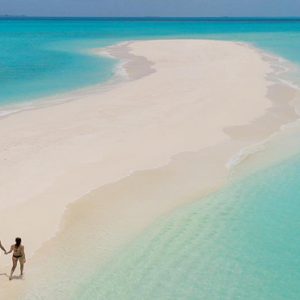 Maldives Honeymoon Packages Fushifaru Couple Romantic Stroll On The Sandbank