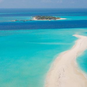 Maldives Honeymoon Packages Fushifaru Sandbank Aerial View