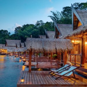 Thailand Honeymoon Packages The Float House River Kwai Hotel Exterior At Night
