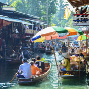 Floating Markets and Bridge on the River Kwai - Thailand Honeymoon Packages and Excursions