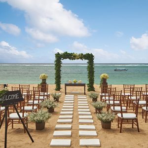 Bali Honeymoon Packages The Westin Resort Nusa Dua Beach Wedding Setup