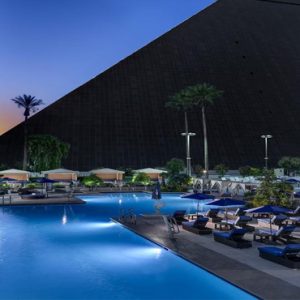 Las Vegas Honeymoon Packages Luxor Hotel & Casino Pool At Night