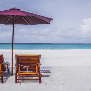 Maldives Honeymoon Packages Hondaafushi Island Resort Sun Loungers On Beach