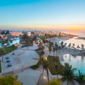 Mexico Honeymoon Packages Hard Rock Hotel Riviera Maya Hotel Exterior At Sunset