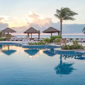 Mexico Honeymoon Packages Hard Rock Hotel Riviera Maya Sunrise Over The Pool