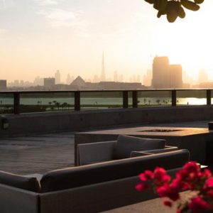 Dubai Honeymoon Packages Jumeirah Creekside Hotel Terrace View At Sunset