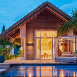 Maldives Honeymoon Packages Fairmont Maldives Sirru Fen Fushi Deluxe Beach Sunset Villa 3