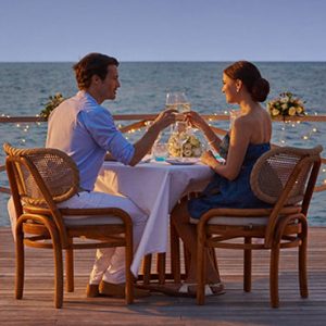 Maldives Honeymoon Packages Fairmont Maldives Sirru Fen Fushi Water Pavillion Romantic Dinner