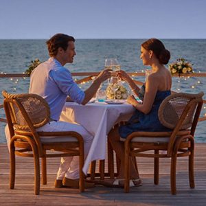 Maldives Honeymoon Packages Fairmont Maldives Sirru Fen Fushi Water Pavillion Romantic Dinner